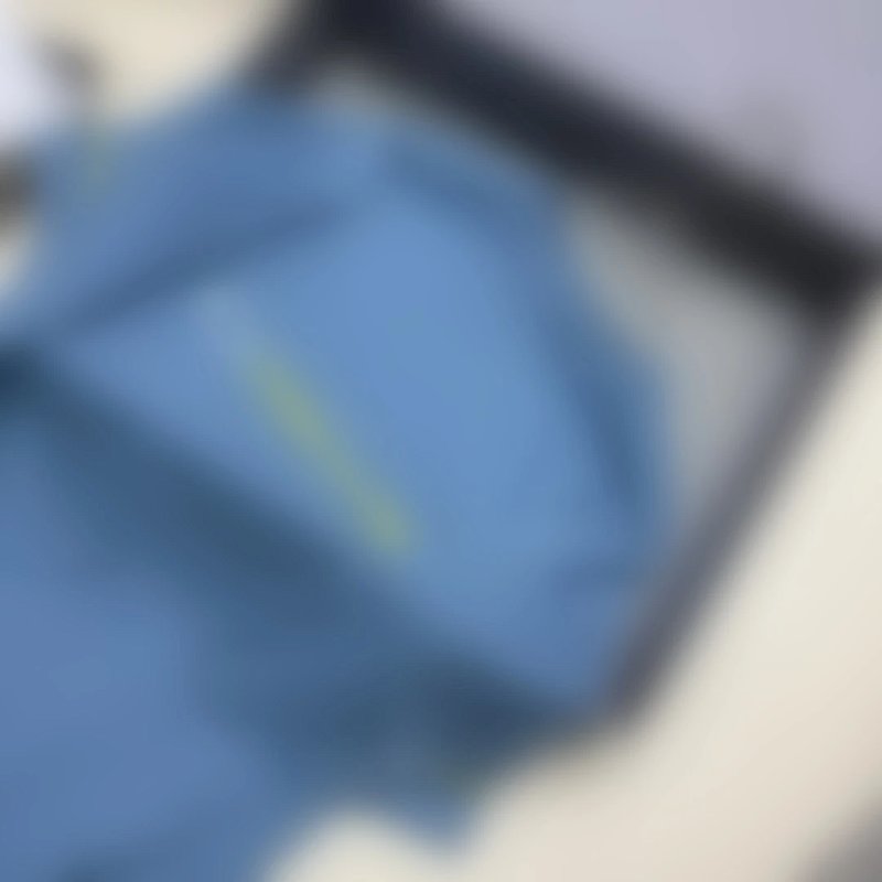 Circular Motion Embroidered Tee Light Blue