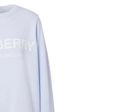 BR Letter Print Crewneck Light Blue