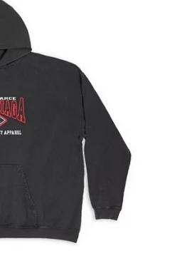 thumbnail for Red and black embroidered hoodie