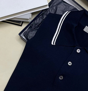 P339 CD针织polo兰色