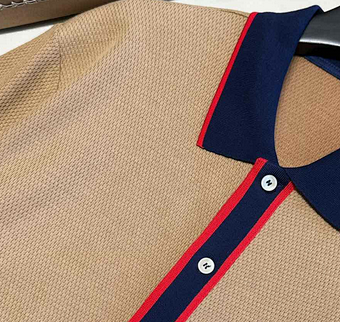 P339 G大螺纹衣襟织带POLO衫