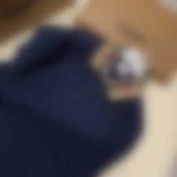 thumbnail for Plaid collar polo shirt dark blue