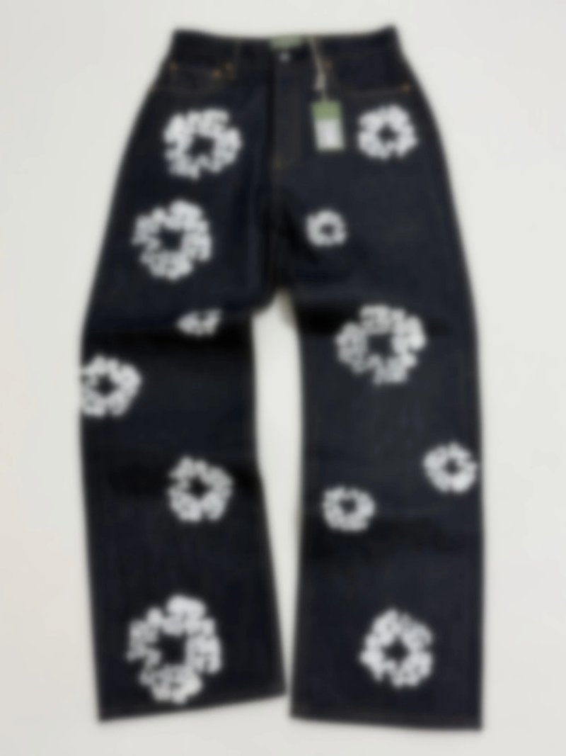 P339 丹宁棉花牛仔裤黑色