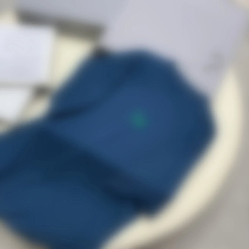 Wheat Ear Red Embroidered Blue