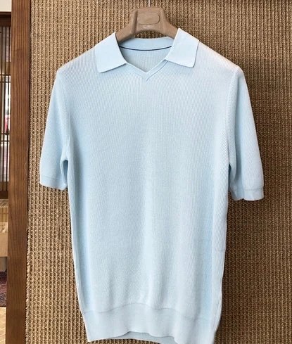 P389 小V领polo
