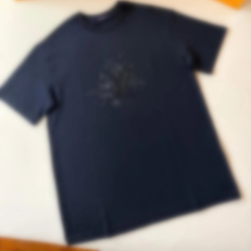 P309 花卉刺绣格纹T恤