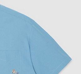GU Small Logo Shirt Blue