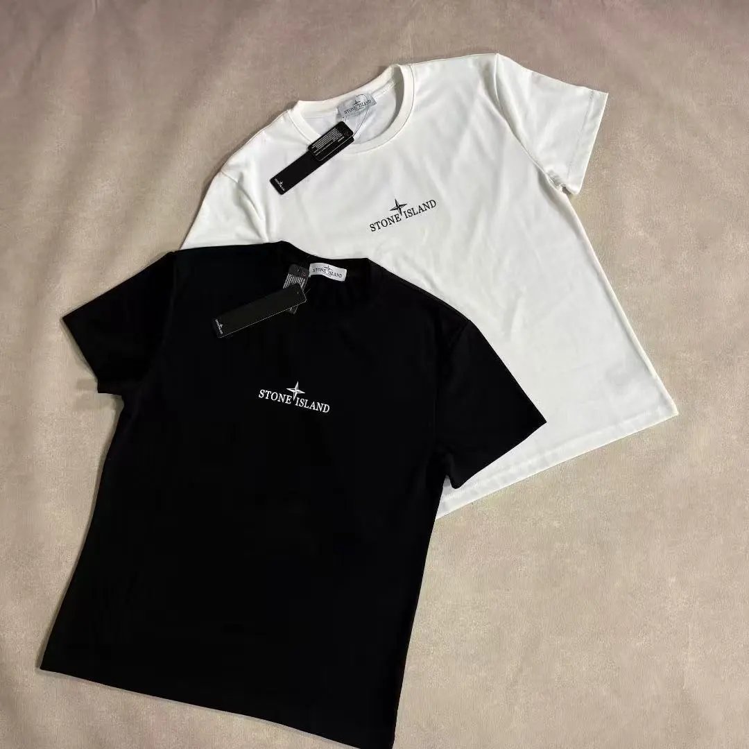 Stone Island T-shirt Small Chest Logo Black White