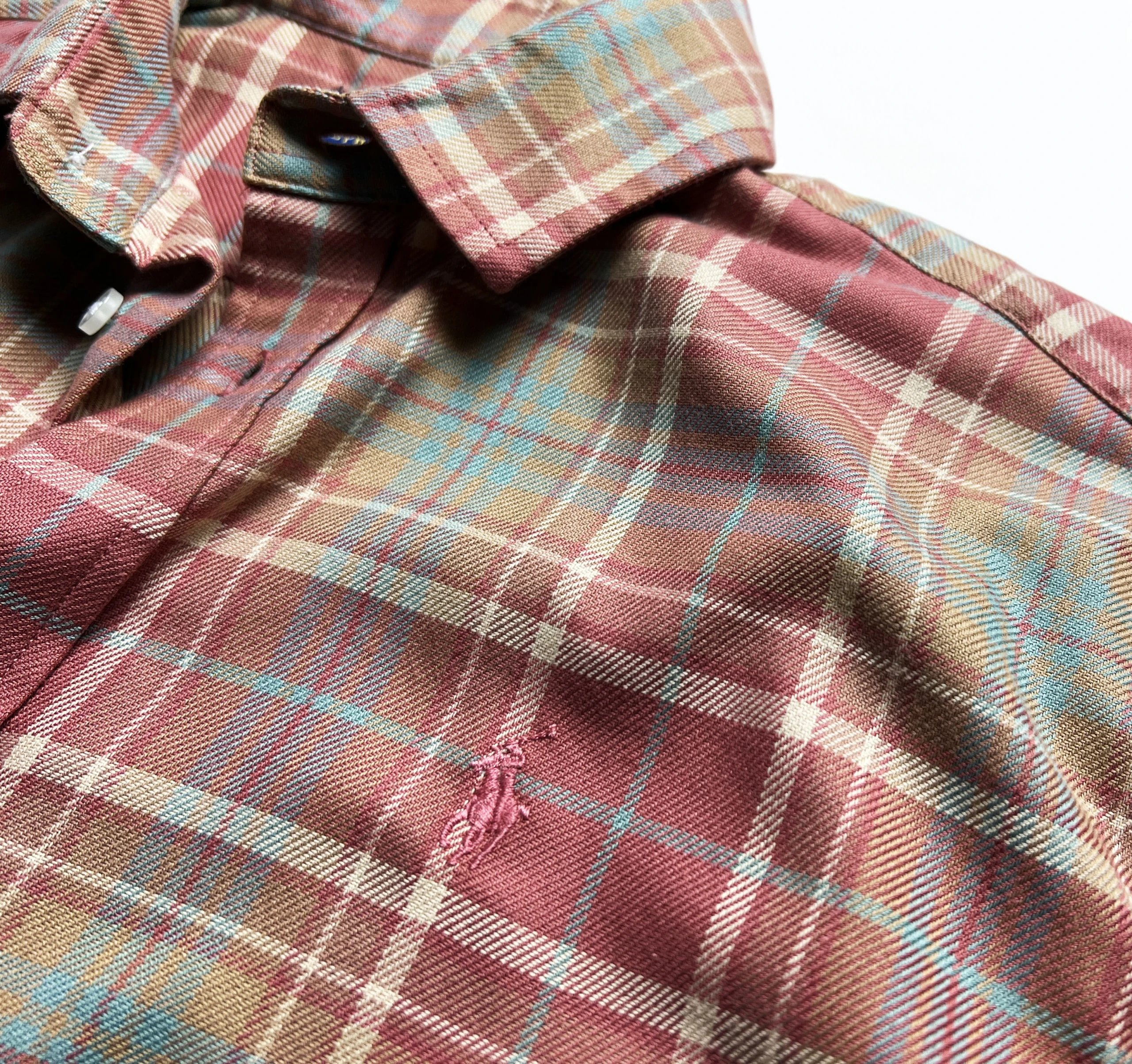Genuine RL Ralph Lauren Women's Relaxed Fit Plaid Cotton Long-Sleeve Casual Shirt - Spring/Fall