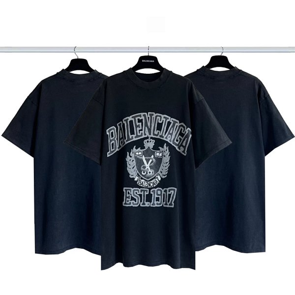 Paris * Blcg Wheat Scissors Foam Printed Short Sleeve