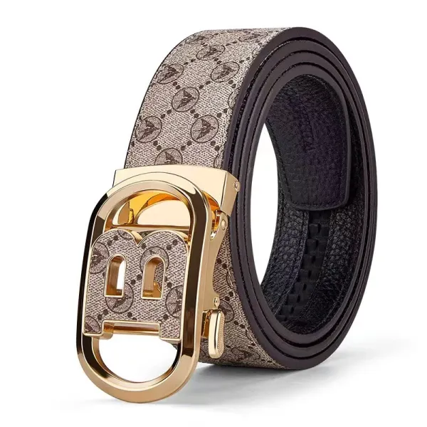 Gucci GG Marmont Reversible Belt Beige/Brown Leather Belt - 1