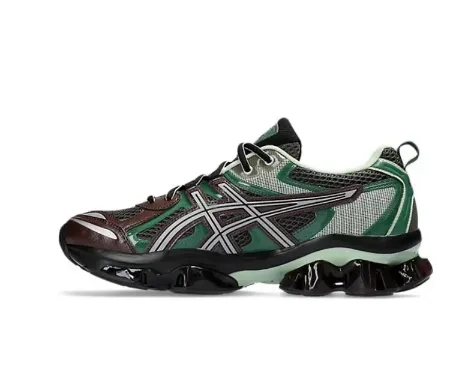 Asics Gel-Nimbus 24 Green Brown Mesh Running Shoes - 1