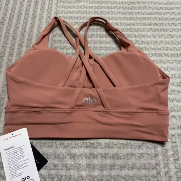 Alo Retreat Bra Dusty Rose Activewear Sports Bra - 1