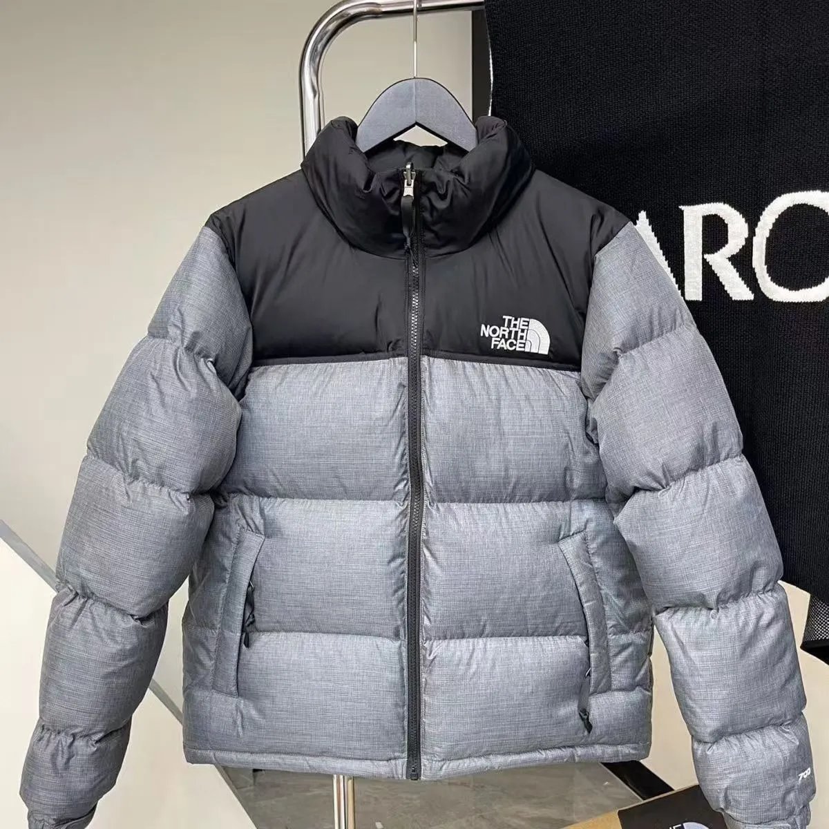 The North Face 1996 Retro Nuptse Jacket Gray/Black Down Jacket - 1