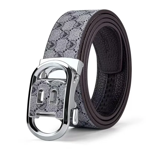 Gucci GG Marmont Canvas Belt Gray Multicolor Leather Belt - 1