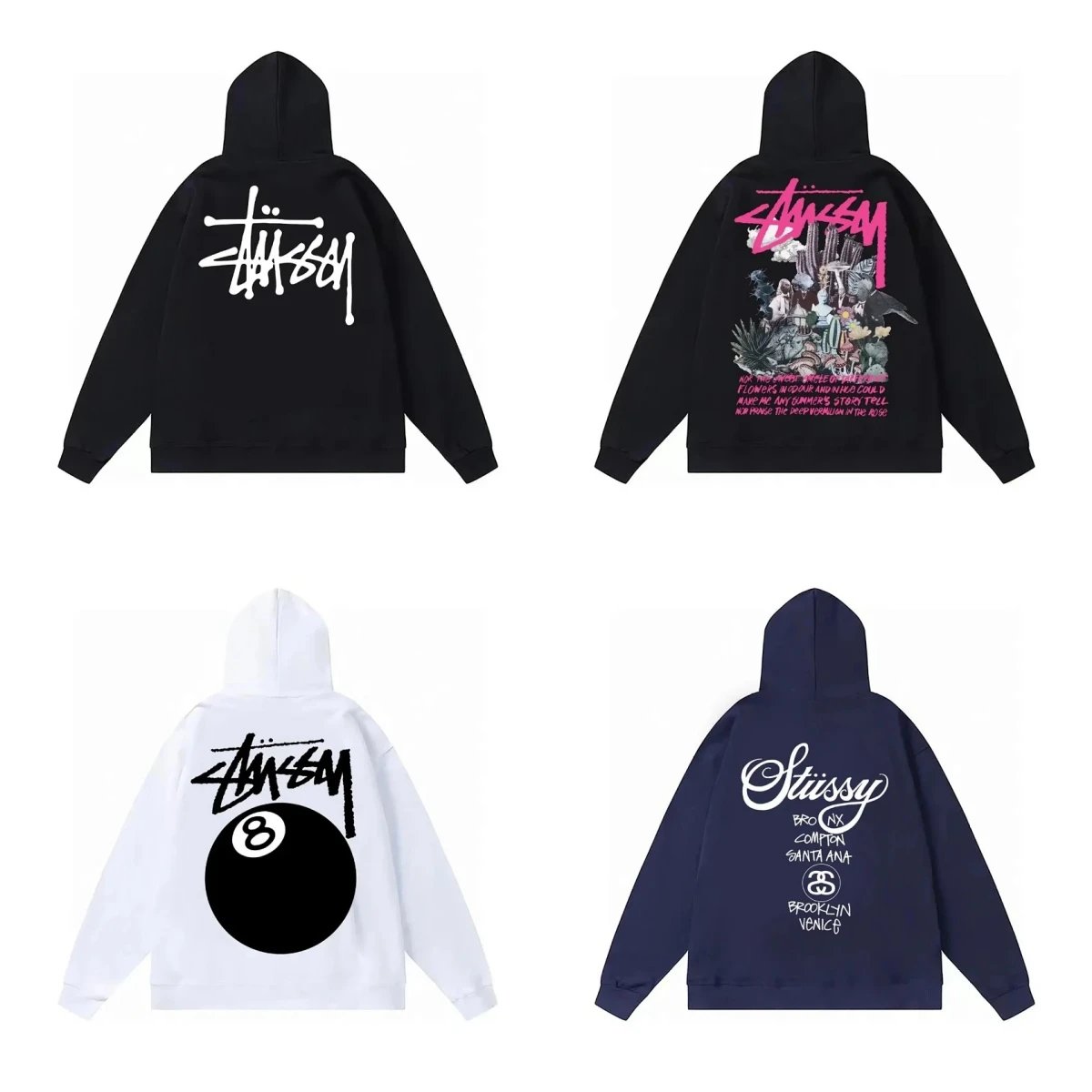 Stussy Logo Graphic Pullover Hoodie