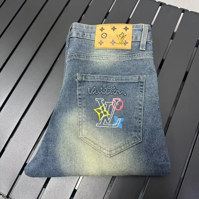 Louis Vuitton Jeans Faded denim with logo-print details product detail image 11