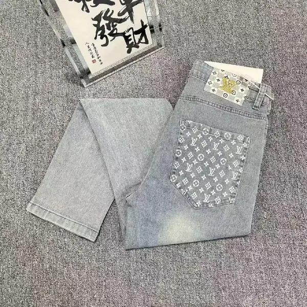 Louis Vuitton Monogram Patchwork Jeans Multicolor - 15