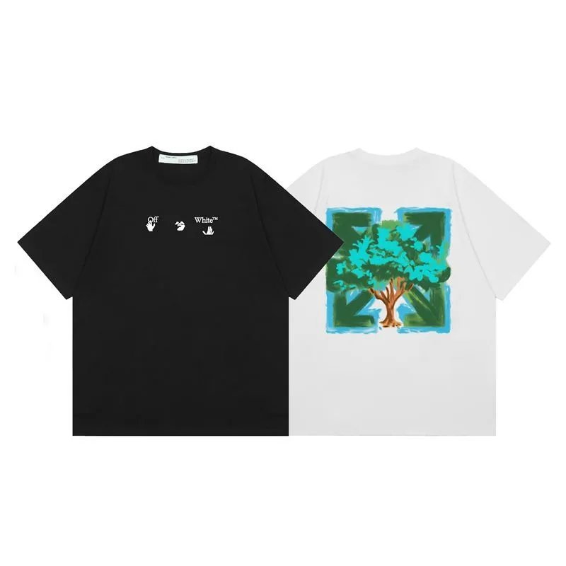 Off-White Tree Print Oversized T-Shirt White - 16