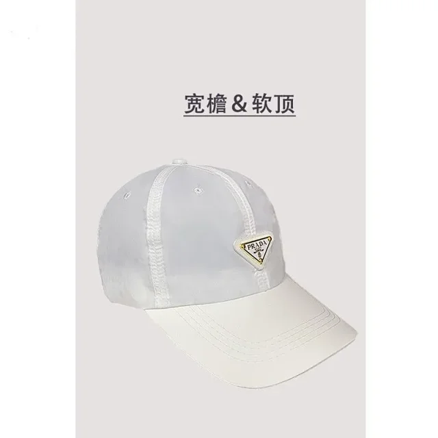 Prada Hats Ribbed Knit Beanie with Triangle Logo Plaque product detail image 16