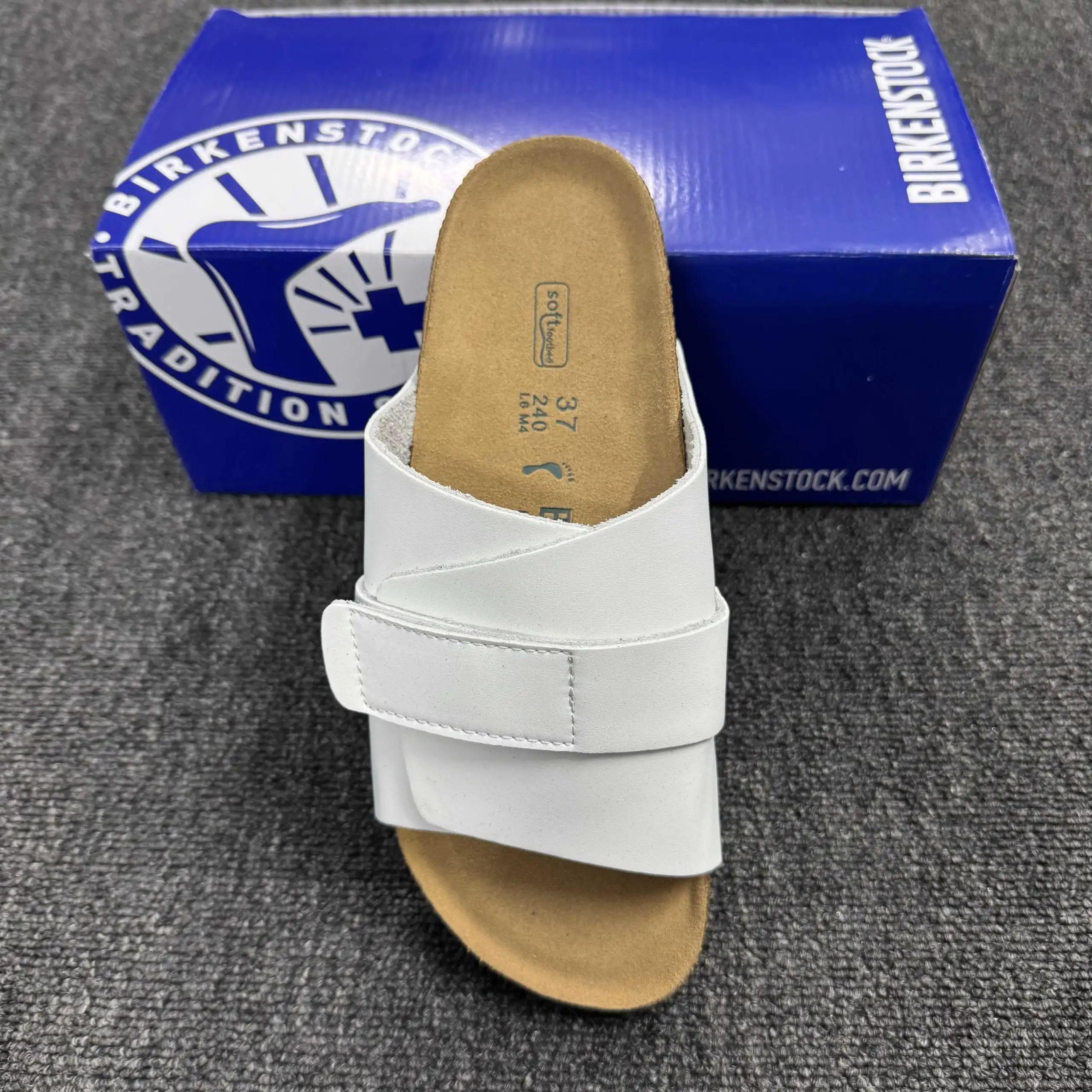 Hook-and-Loop White Leather