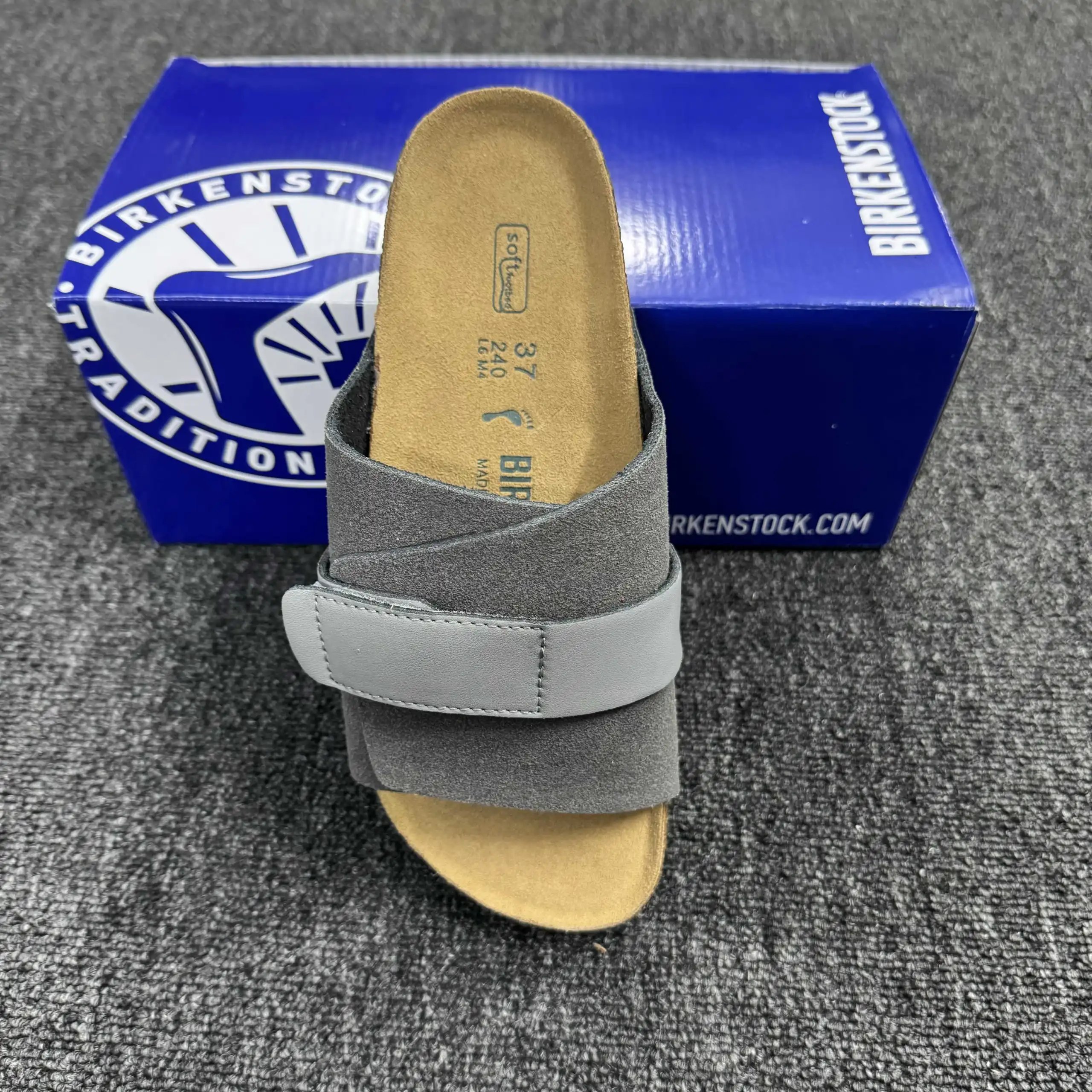Hook-and-Loop Dark Gray with Gray Leather
