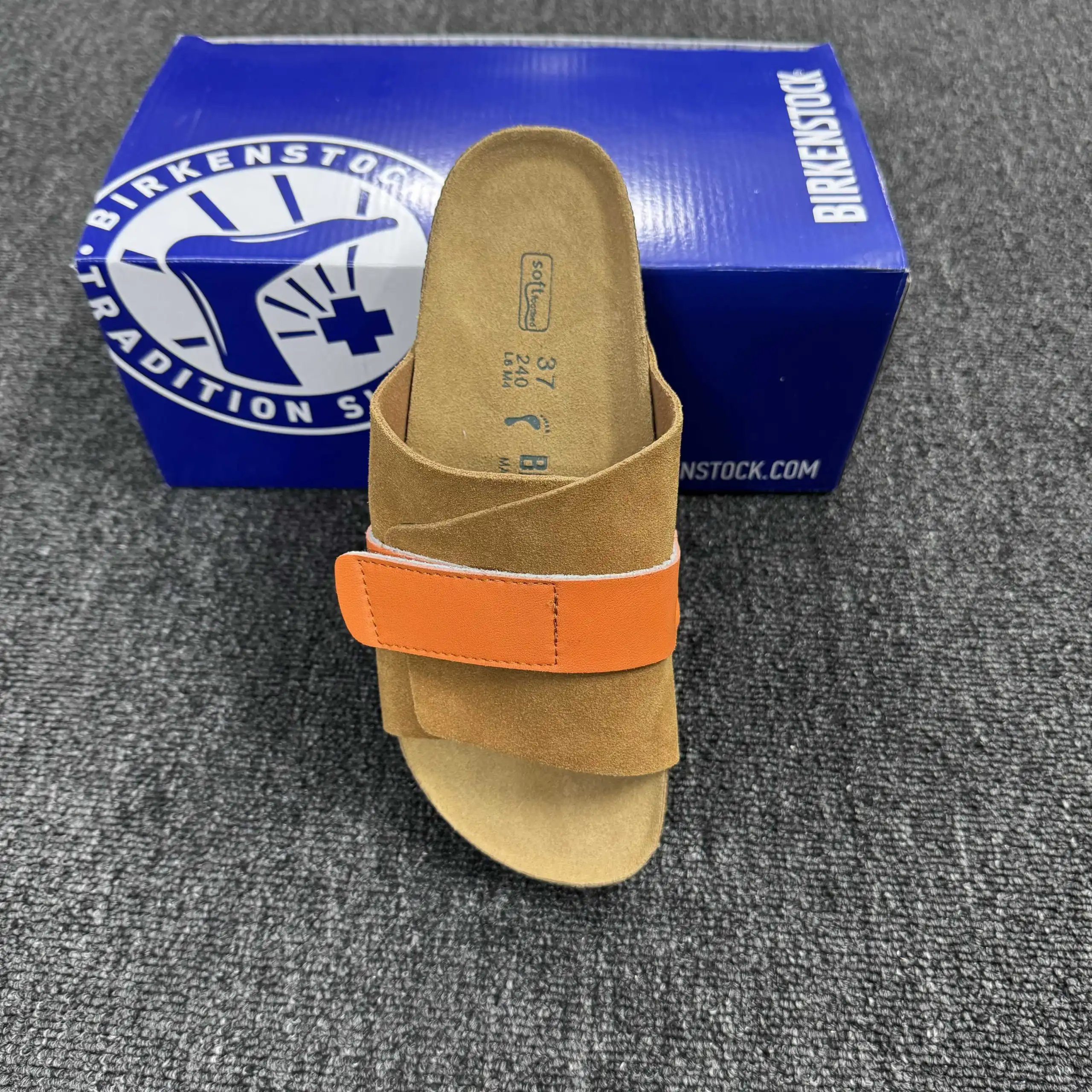 Hook-and-Loop Chestnut with Orange Leather