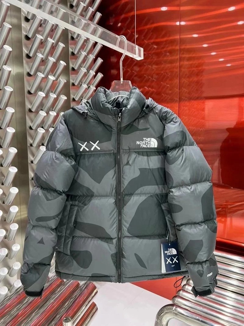 The North Face camo puffer jacket