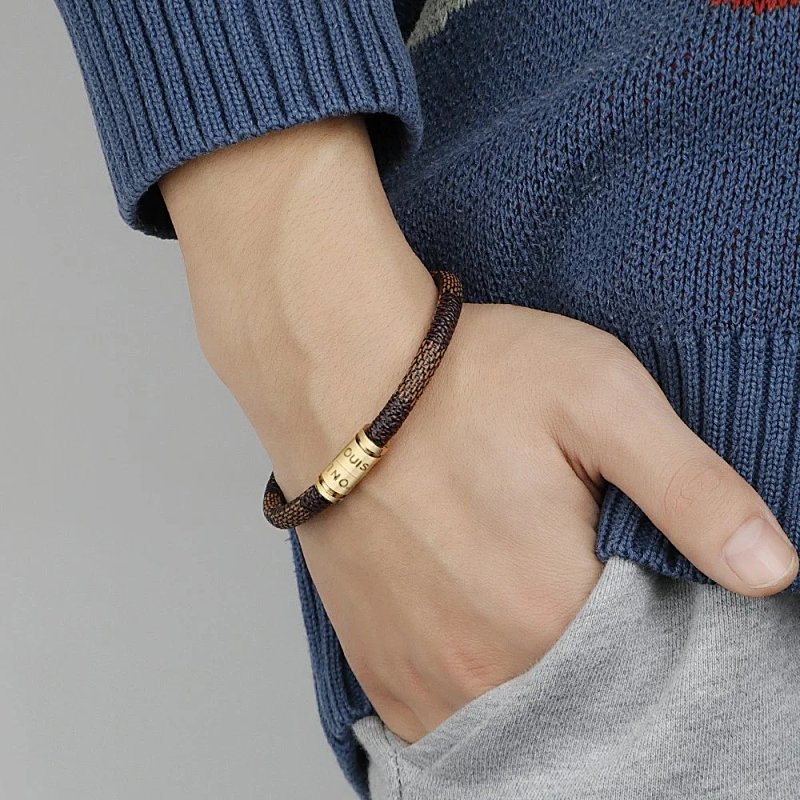 Brown braided bracelet
