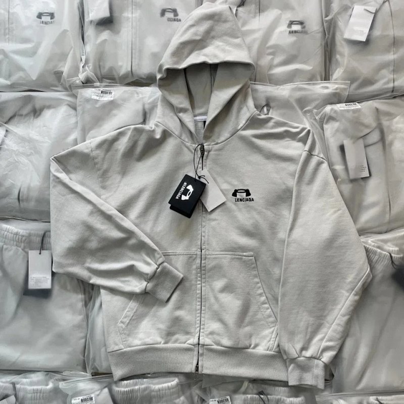 Grey zip hoodie