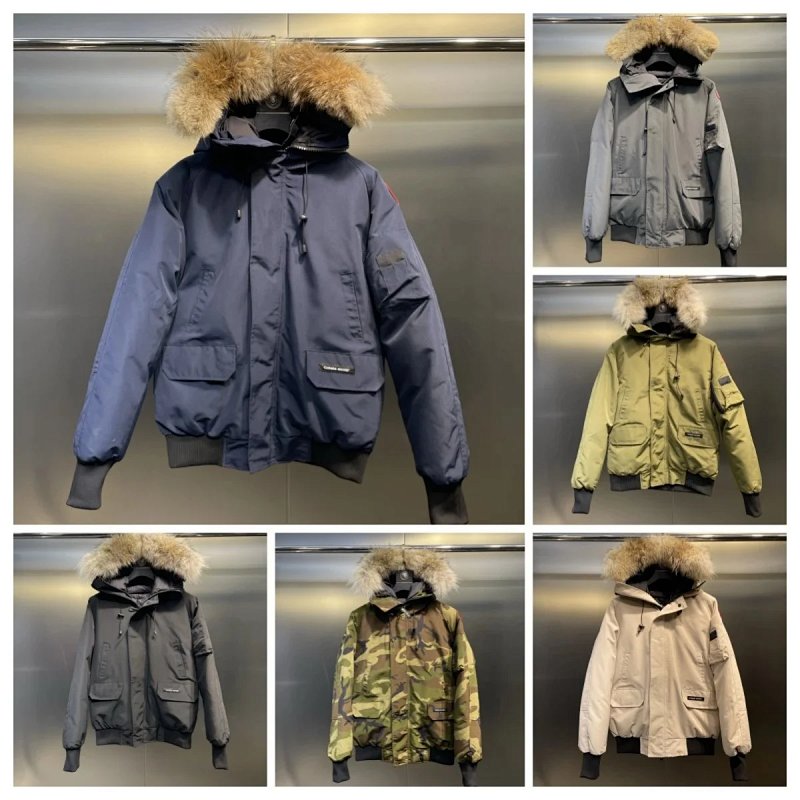 Navy fur hooded down jacket