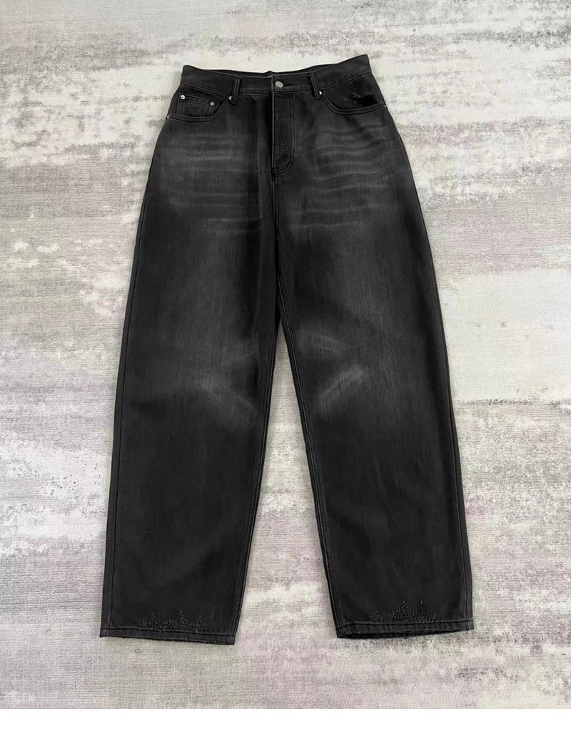 Washed black baggy jeans