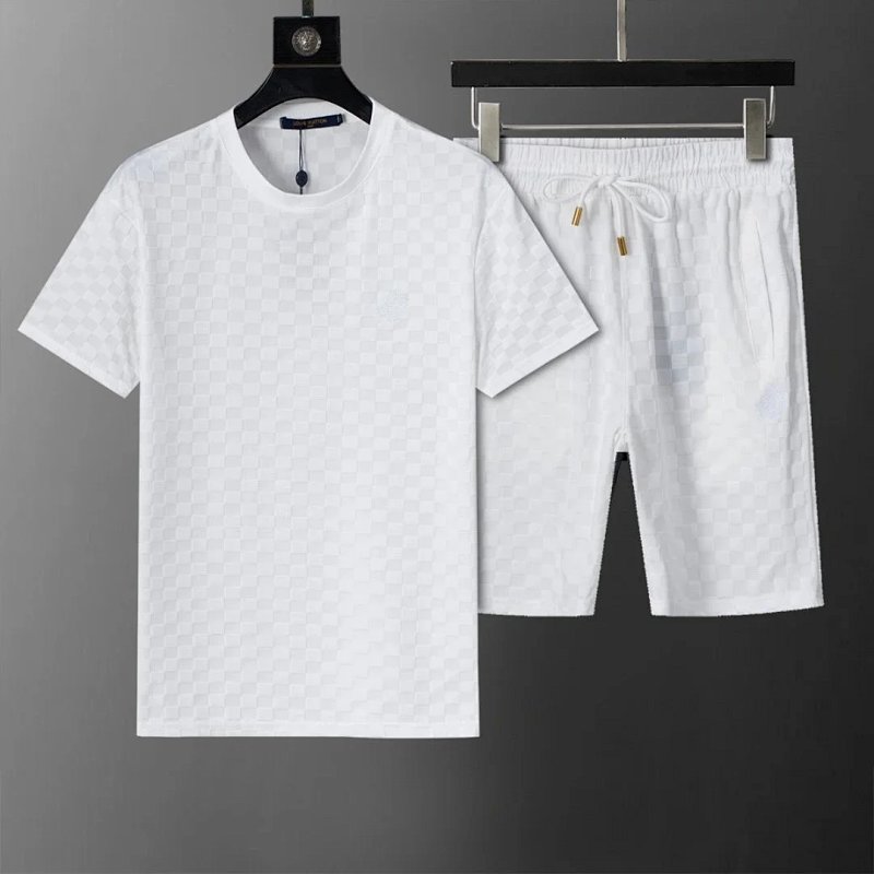 Louis Vuitton white tee and shorts set