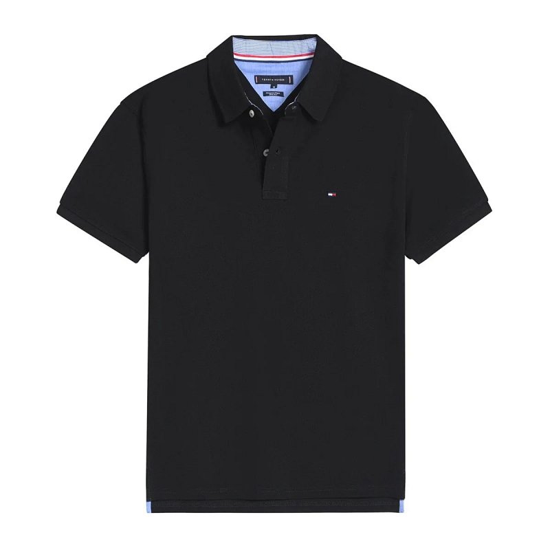 Black polo shirt