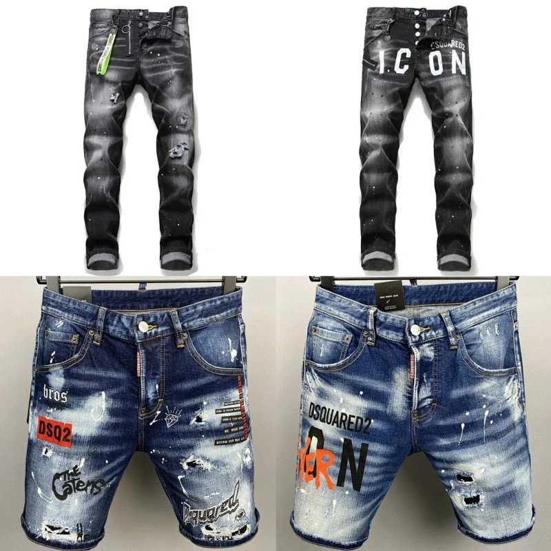 Dsquared2 distressed jeans and shorts