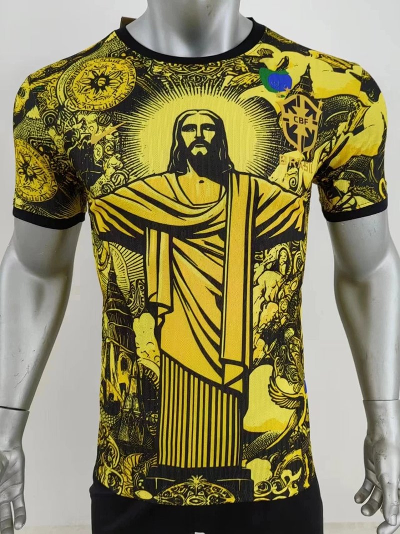 Brazil yellow special edition football jersey