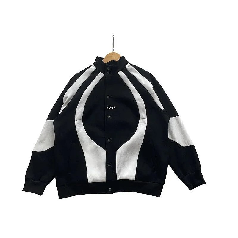 Black and white baseball jacket