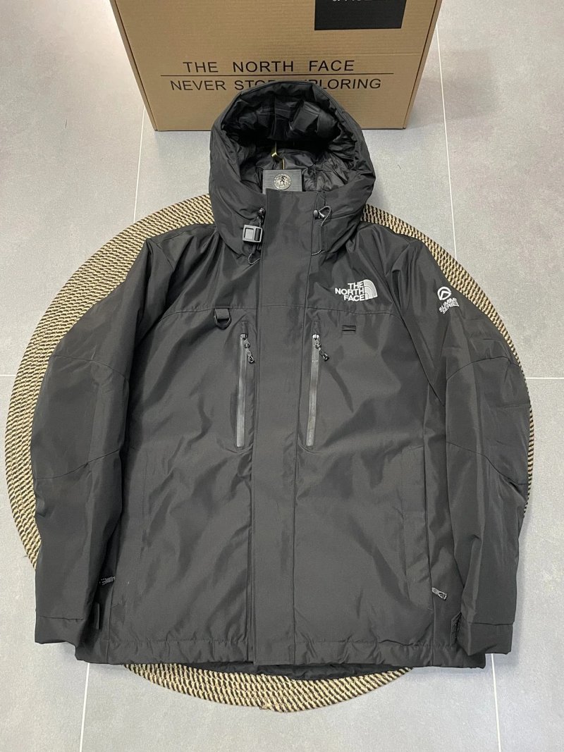 The North Face black down jacket