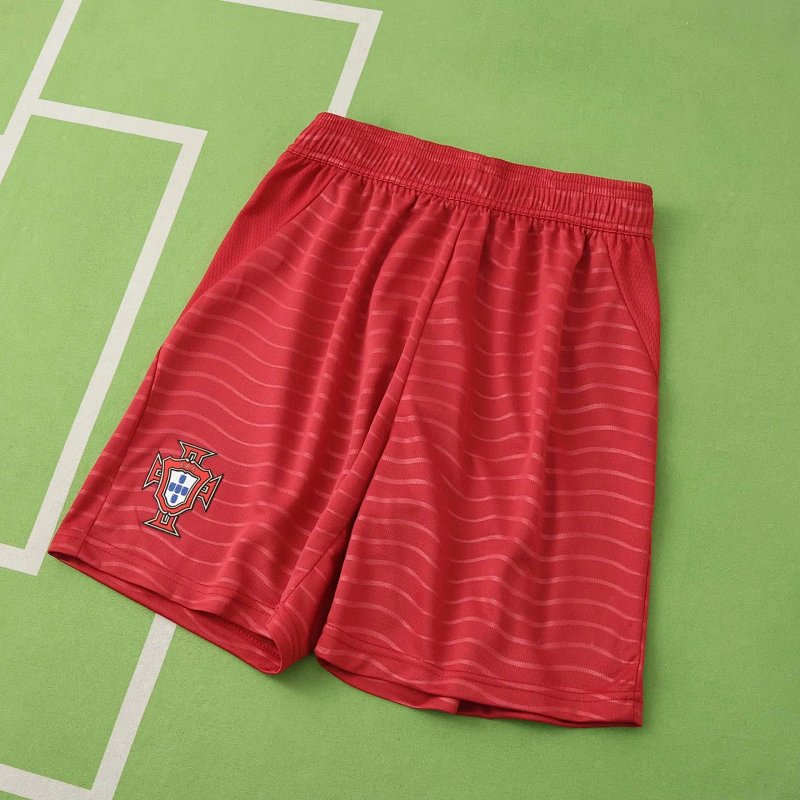 Portugal home red football shorts
