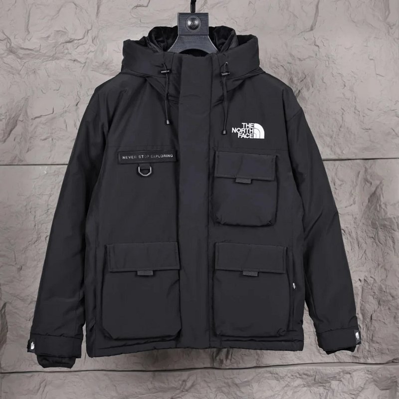 The North Face black down jacket