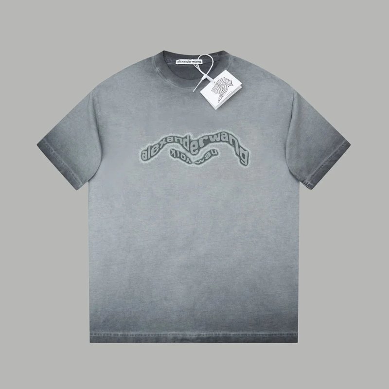 Washed grey logo tee