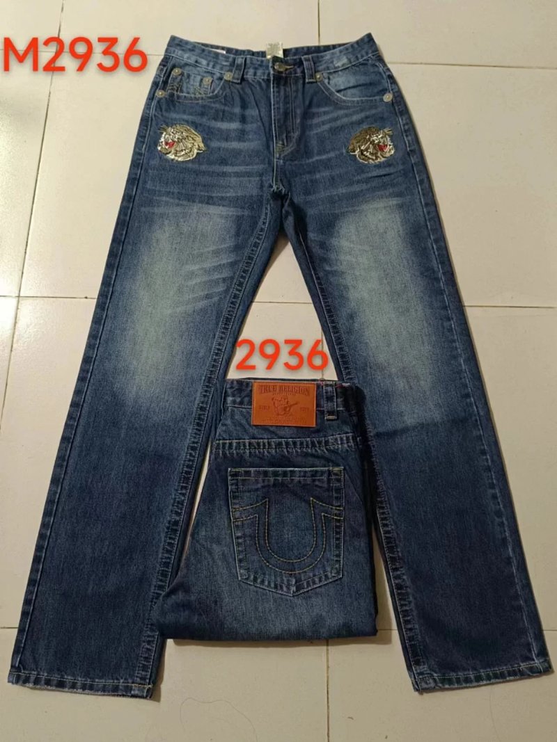 Dark wash straight jeans
