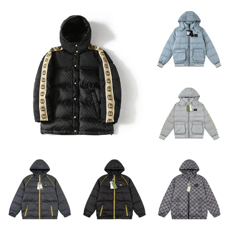 Gucci tape-sleeve down jackets