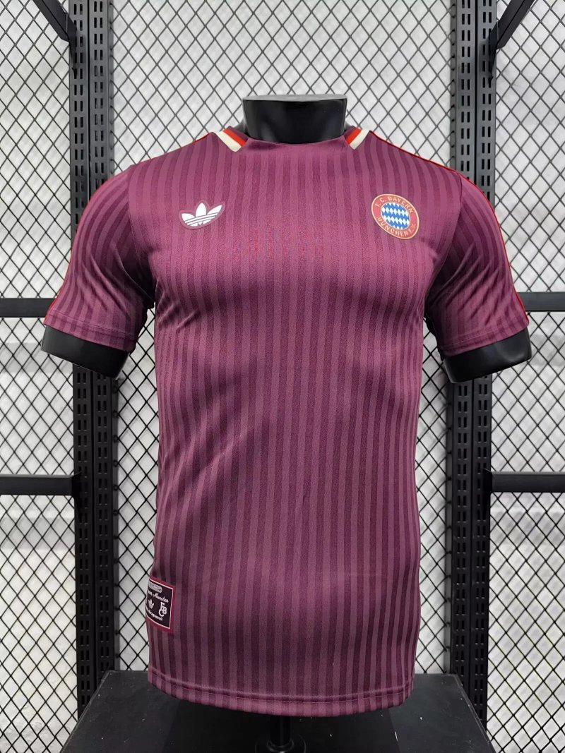 Bayern Munich maroon football jersey