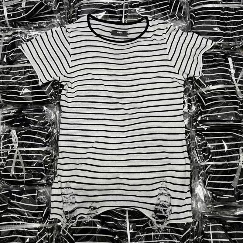 Black striped tee