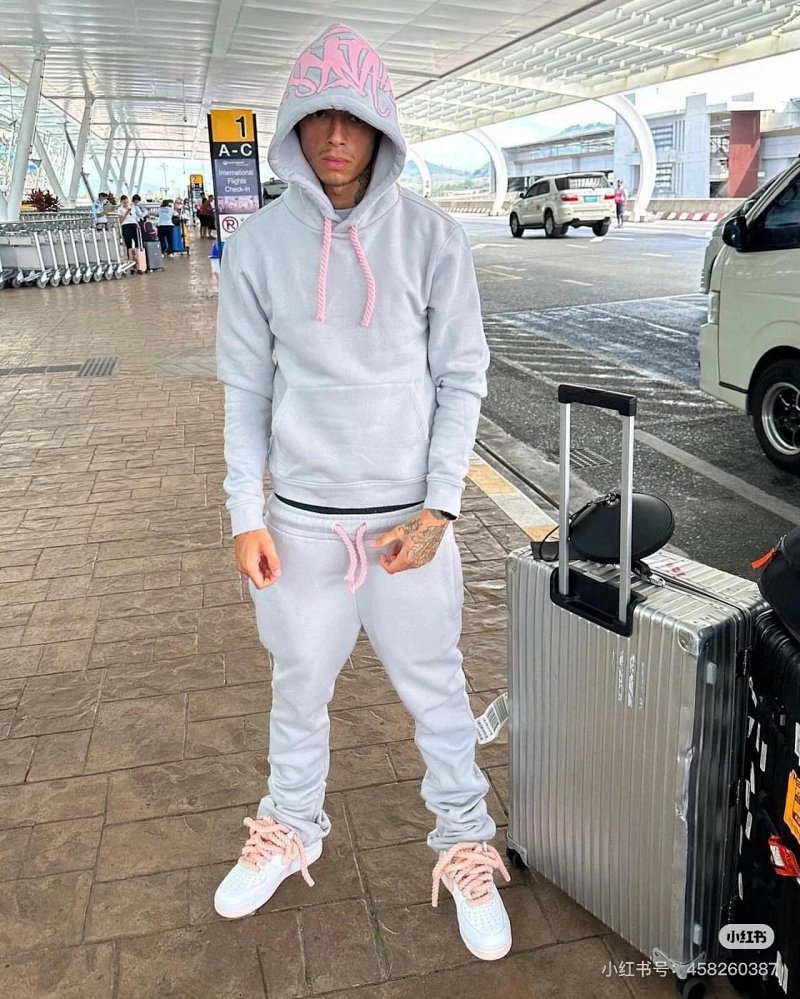 Grey hoodie and sweatpants set
