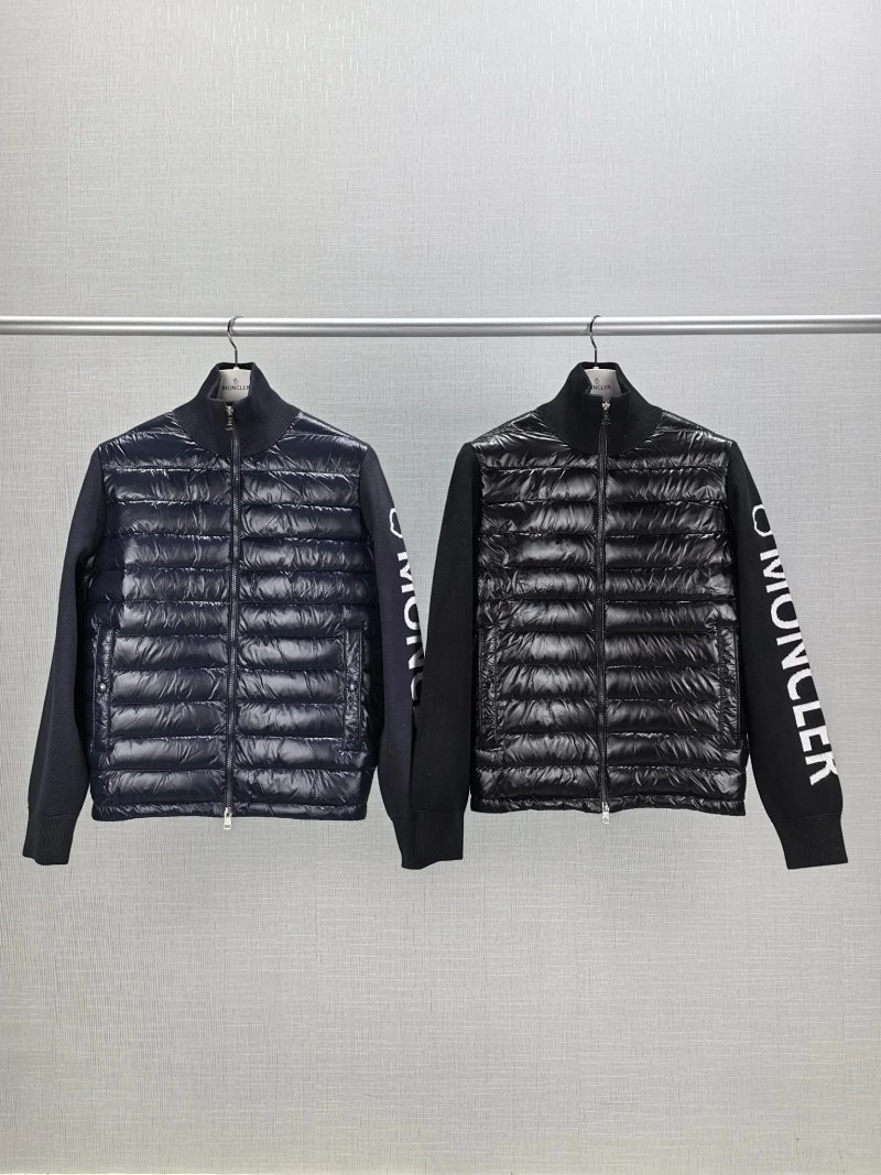Moncler knit-sleeve down jackets