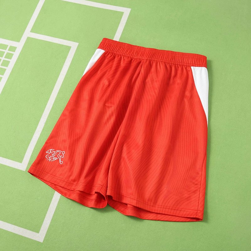 Switzerland red football shorts