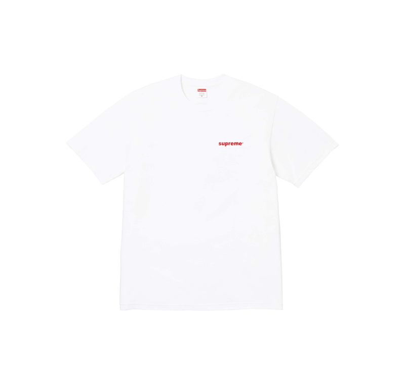 White logo tee