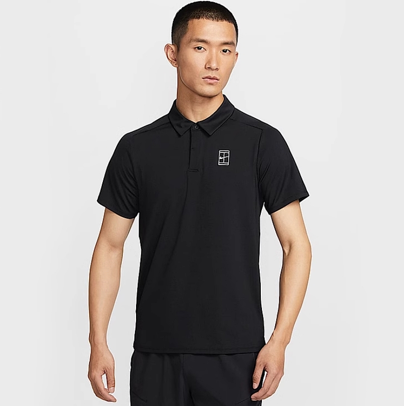 Black polo shirt